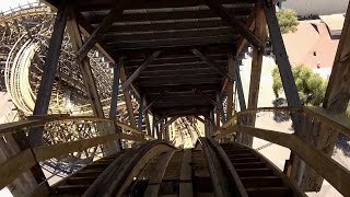 Ghostrider is a fast-paced wooden roller coaster at knott's berry farm
in california. opened 1998 this cci woodie was completely re-tracked
for the 2016 s...