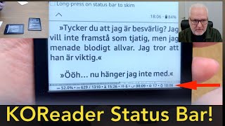 How to configure the KOReader Status Bar on your Kindle, Kobo or other ebook reader