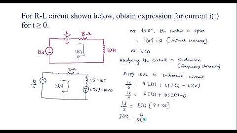 RL circuit analysis using Laplace Transform