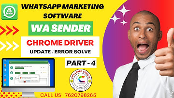 WA Sender Chrome Driver Error "your Chrome Driver and Google Chrome Version is not same" |Fixed|
