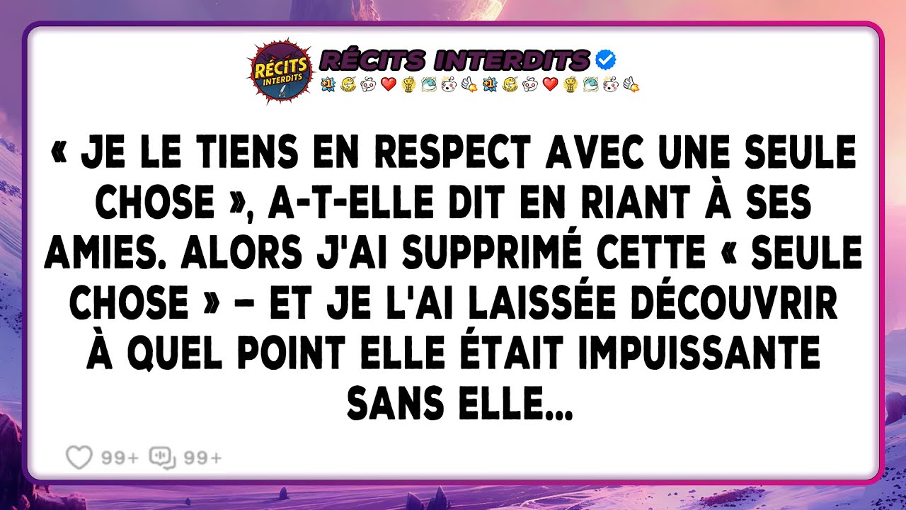 Ma Femme A Plaisanté Sur Le Fait De Me Contrôler Avec Une Seule Chose, Mais Ma Réponse Calme A...
