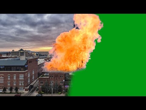 Big Fire Explosion - green screen - free use @bestgreenscreen