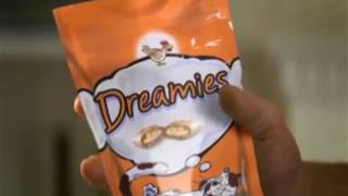 Dreamies Cat treats but the cat takes the piss