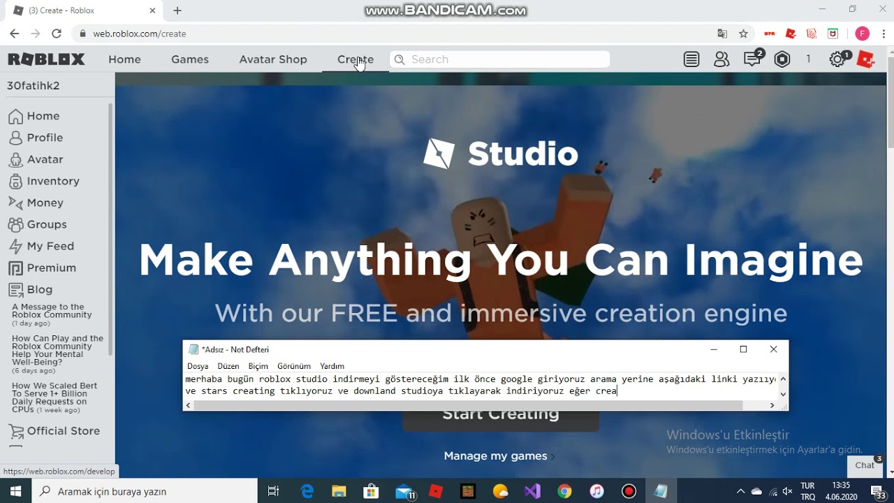 Roblox Studio Dersleri Roblox Studio Nasil Indirilir Youtube - develop roblox studio download