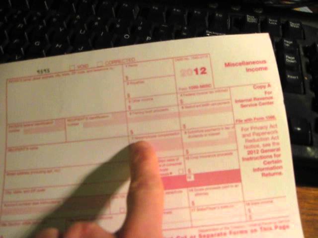 How To Fill Out An Irs 1099 Misc Tax Form Youtube