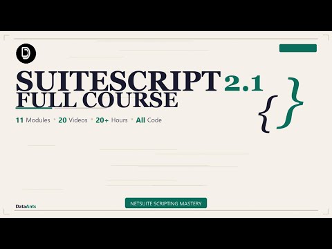 SuiteScript Full Course - Module 0 Setup (NetSuite + Cursor + SDF)