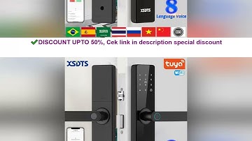 REVIEW Tuya Wifi Electronic Smart Door Lock With Biometric Fingerprint / Smart Card / Password / Key