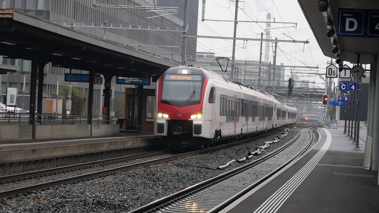 Eisenbahnverkehr in Muttenz Mit Br 521 502 460 275 523 412 501 185 193 234 500 610 526