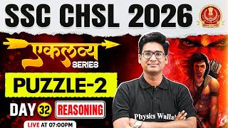 SSC CHSL Reasoning Class 2026 | Puzzle Reasoning - 02 | SSC CHSL 2026 Reasoning by Jitin Sir