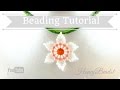 Superduo (Daffodil) Flower Pendant Beading Tutorial by HoneyBeads1 (with superduo beads)