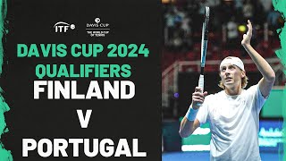 Davis Cup 2024 Qualifiers Finland v Portugal Emil Ruusuvuori v Joao Sousa
