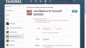 How To Change Your URL And To Change Your Icon In Tumblr