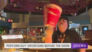 Corpus Christi movie theater 'Popcorn Guy' offers entertainment before the main event