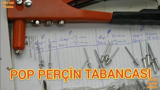 Perçin nasıl yapılır-Pop perçin nasıl yapılır-Perçin çeşitleri-Perçin delik çapları-Perçin tabancası Resimi