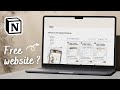 How to build a free website with notion  nocode  easy tutorial  free template