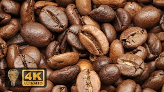 4K UHD Roasted Coffee Beans Screensaver. 8 Hours of High Quality video and music.