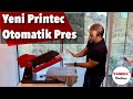 Yeni Printec Otomatik Transfer Presi Tanıtım Videosu (Elektrik Motorlu Transfer Baskı Presi)