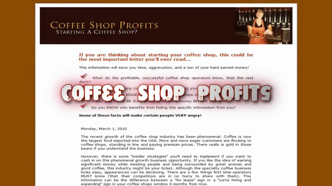 Coffee Shop Profits YouTube