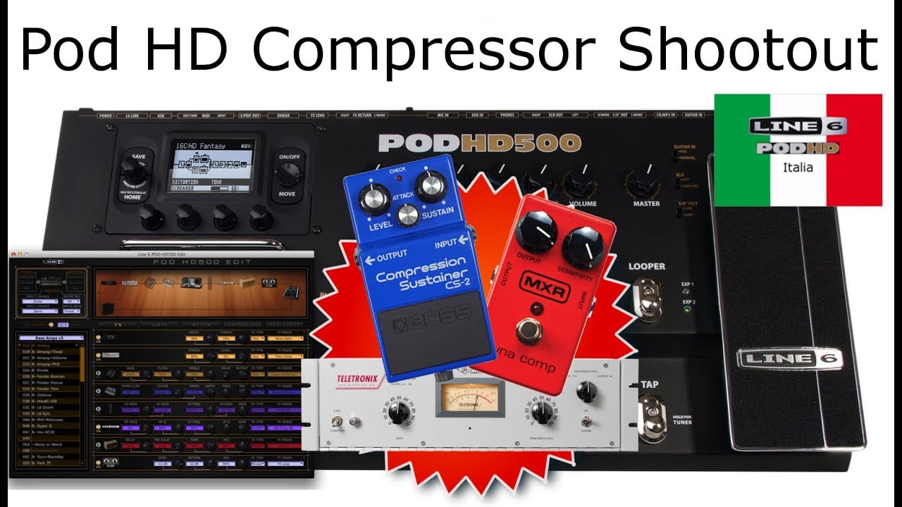 Line6 Pod HD - All Compressor Models In-Depth Shootout (No Talking