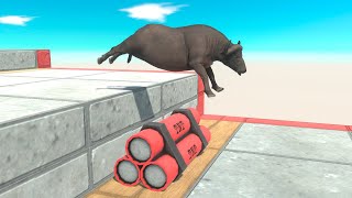 Long Jump Over TNT - Animal Revolt Battle Simulator