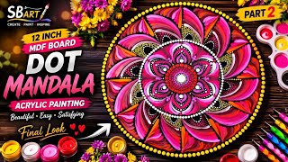 Detalles 12 Inch MDF Board Dot Mandala Acrylic Painting | Step-by-Step Tutorial | SB ART | Part 2  Guía