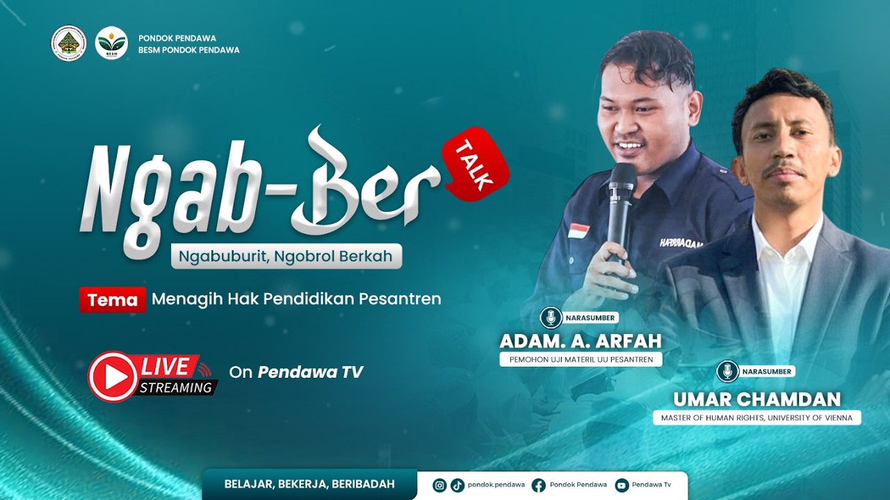 NGAB-ber Talk 2026 | Menagih Hak Pendidikan Pesantren | Live Pondok Pendawa