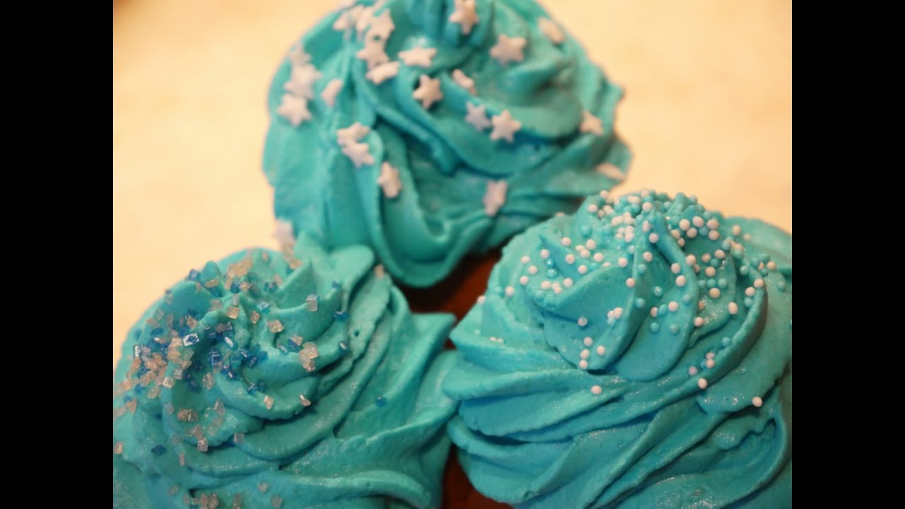 Vanille Cupcakes mit Sahne-Frischkäse-Frosting FROZEN Elsa vanilla ...