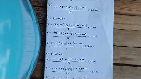 Gauss Seidel Method (Numerical Methods)