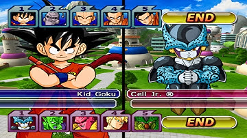 Team Kamehameha VS Team Makankosappo (COM VS COM) - Dragon Ball Z Budokai Tenkaichi 3 Gameplay