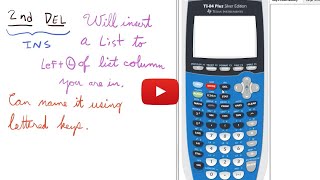 Naming a List TI84+CE Calculator OCC Math 160 Stats