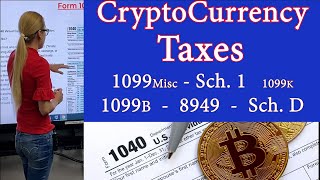 Cryptocurrency taxes. Crypto taxes explained. Tax forms needed for Cryptocurrency taxes USA