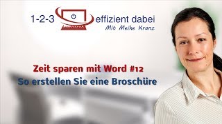 Zeit Sparen Mit Word 12 So Erstellen Sie Eine Broschure Youtube