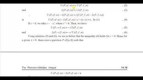 Real Analysis II (ALGEBRA OF RS-INTEGRABLE FUNCTIONS)- Part-1