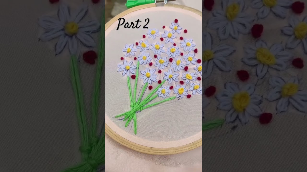 Beautiful flowers embroidery #shorts #trending #viral #new #foryou #video #ytshorts#flower bouquet