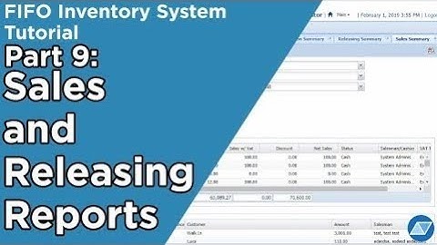 [Part 9] Sales and Releasing Reports - FIFO Inventory System Tutorial