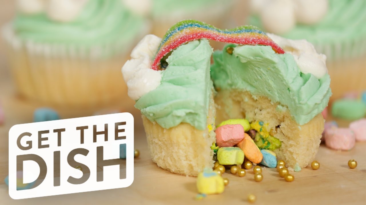 Surprise-Inside Lucky Charms Cupcakes | Get the Dish | POPSUGAR Food