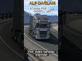 ETS2 | Scania V8 Egzoz Sesiyle Alp Dağları’na Tırmanış 🚚❄️ #shorts