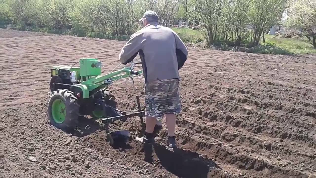 Картофель: посадка мотоблоком, нарезка борозд и окучивание Картофель: посадка мотоблоком, нарезка борозд и окучивание
