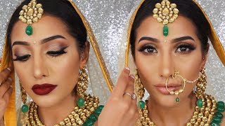 Indian Bridal Soft Glam Makeup - 2 LIP OPTIONS