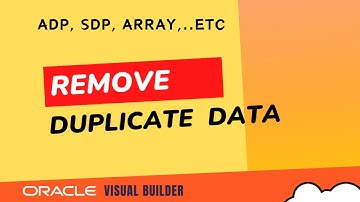 How to remove duplicate records from data in Oracle Visual Builder VBCS, remove duplicates in VBCS