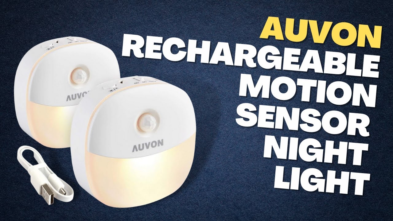 AUVON Night Light Plug in, Motion Sensor Night Light, Dimmable