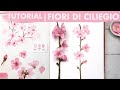 Tutorial ACQUERELLO per principianti | Come dipingere dei fiori di ciliegio 💮💮