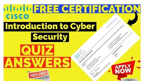 CISCO Introduction to Cyber Security | Quiz Answers | Cisco | Networking Academy