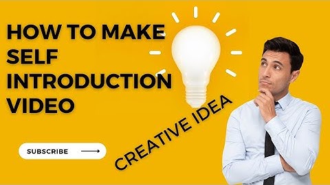 How to make self introduction video. creative Idea.  #english #experience