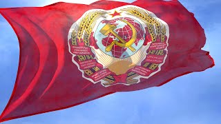 USSR 1922: Waving flag and National Anthem