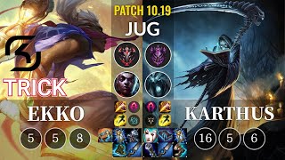 SK Trick Ekko vs Karthus Jungle - KR Patch 10.19