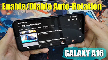 How to Enable/Diable Auto-Rotation in SAMSUNG Galaxy A16 – Rotate Screen Automatically