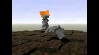 End-Over-End Worm - Evolved Virtual Creature