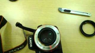My cheap Sony Alpha reverse ring aperture solution