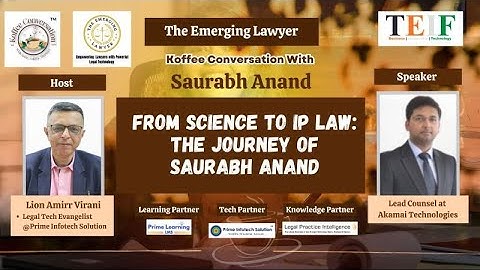 From Science to IP Law: The Journey of Saurabh Anand | Koffee Conversation @TEIF